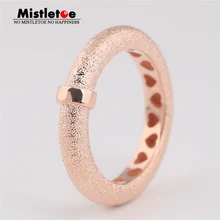 Кольцо Mistletoe 925 пробы Серебряное матовое блестящее кольцо, Европейское ювелирное изделие Mistletoe Rose