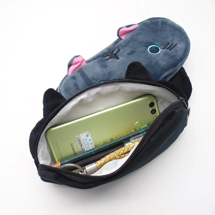 Plush Pencil Case School Supplies For Girls Stationery Office Cute Kawaii Cartoon Cat Pen Bag pouch kits Kids Gift Makeup bag (5)