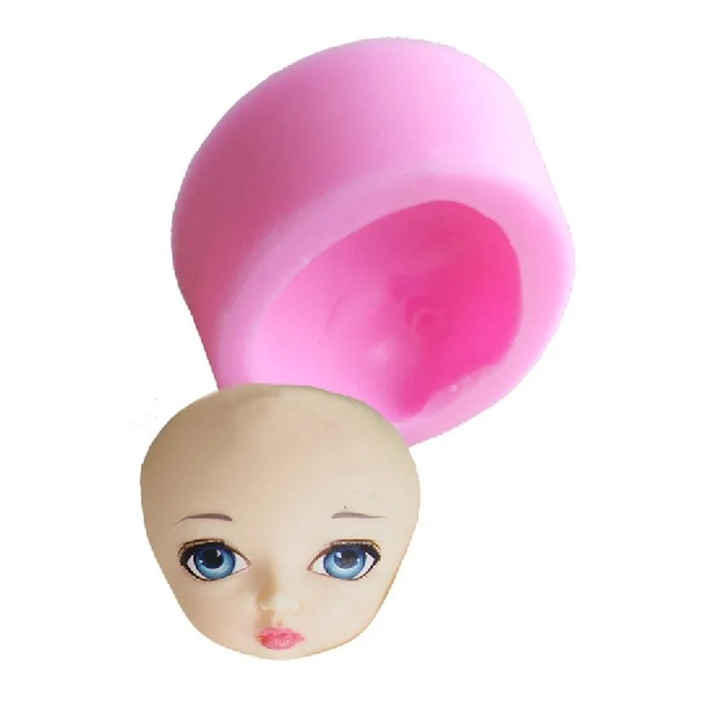 Fondant DIY Silicone Mold Barbie Doll Face Mold 1 Chocolate Fondant Cake Mold Silicone Mold B034