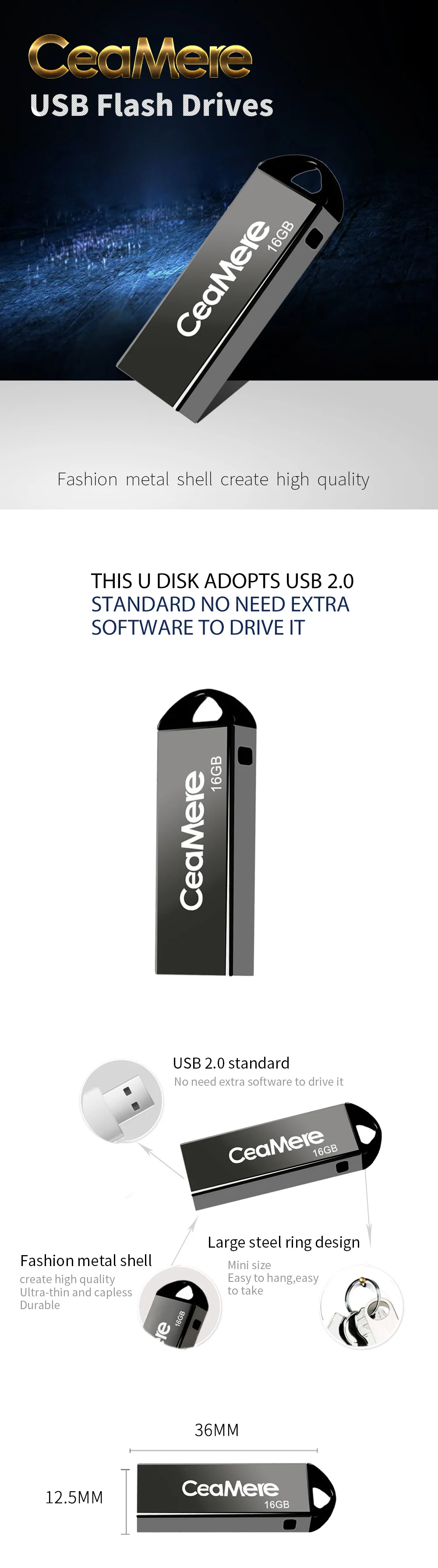 Ceamere C12 USB флеш-накопитель 8 ГБ/16 ГБ/32 ГБ/64 ГБ флеш-накопитель Флешка флеш-диск USB 2,0 карта памяти USB диск 512 МБ 256 Мб