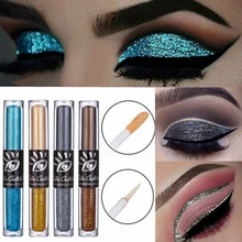 6 цветов жидкая подводка для глаз мерцающий Алмазный Блеск металлические тени быстросохнущая стойкая Косметическая подводка для глаз карандаш блестящие голубые глаза