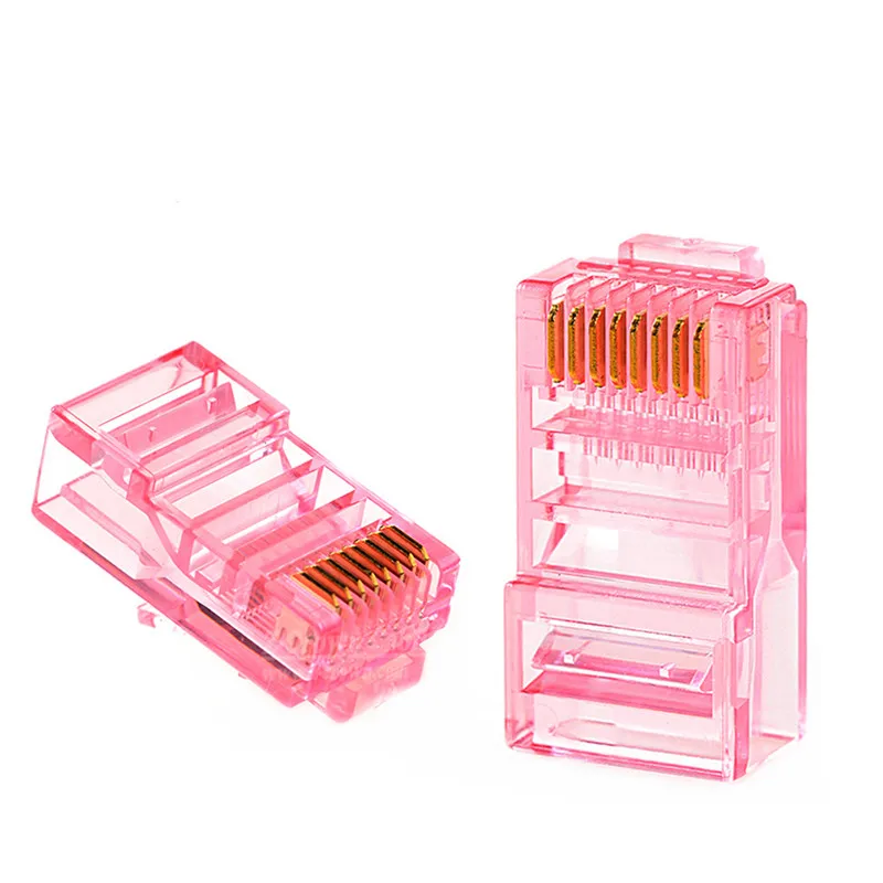 RJ45 Cat5e UTP разъем сетевой кабель головная вилка цвет позолоченный 8P8C мужской
