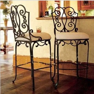 The New European Designer Furniture Wrought Iron Bar Chairs The New European Designer Furniture Wrought Iron Bar Chairs Stool High Dining
