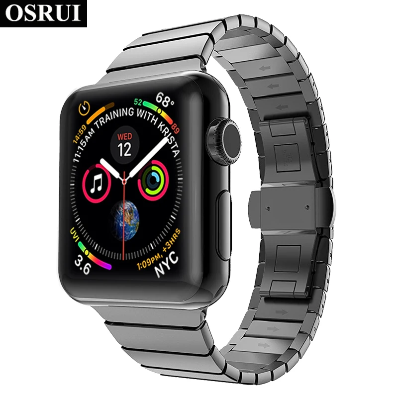 

42mm 38mm Strap for Apple watch band 44mm 40mm Stainless steel correa iwatch 3 2 1 wrist Link bracelet for aple watch bands belt
