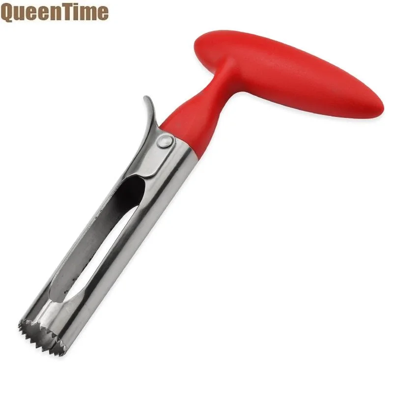 

Queen Time Stainless Steel Apple Corer Fruits Core Remover Metal Pineapple Corer Pear Cutter With Serrated Blade Kitchen Gadget