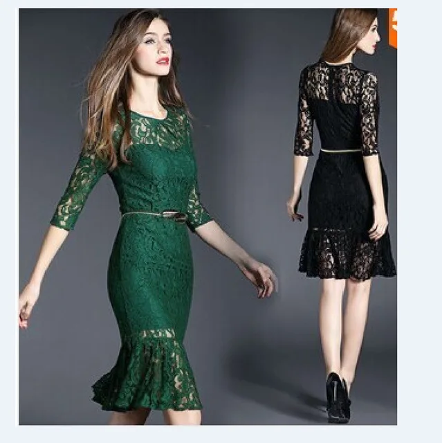 1123 Hot Ing Latest Women S Fashion Style Dress New Design 1123 Hot Ing Latest Women S Fashion Style Dress New Design Falbala Lace Perspective Casual Mermaid