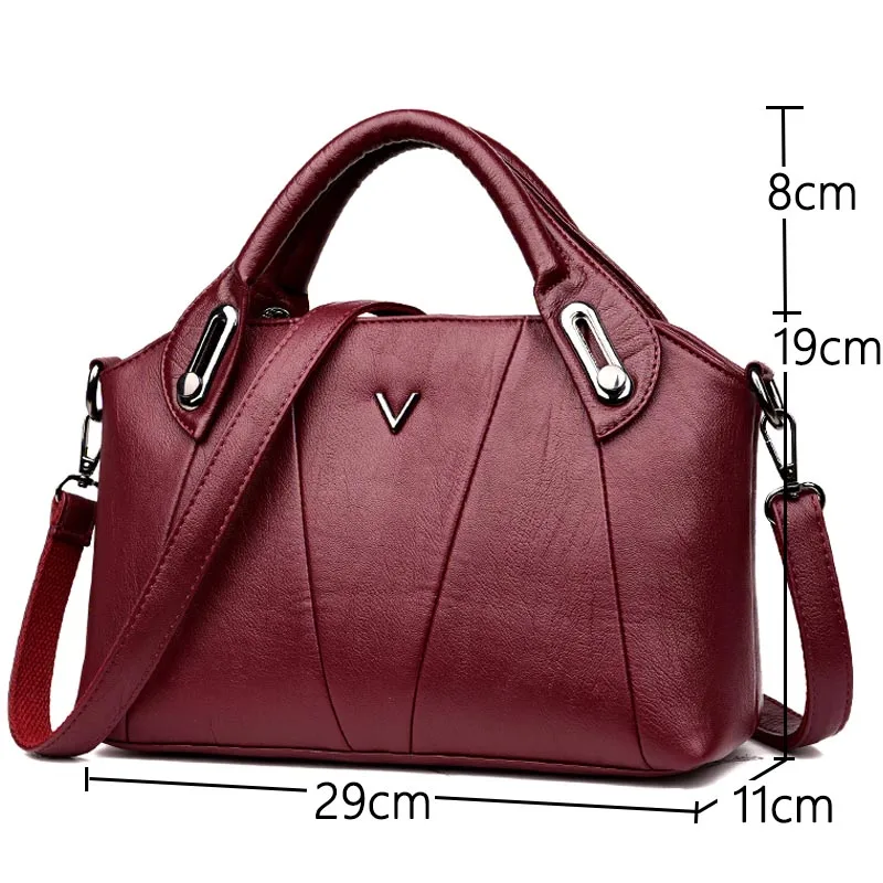 2019 النساء حقائب يد جلدية خمر جلد ناعم الإناث Crossbody حقائب كتف السيدات مصمم العلامة التجارية الفاخرة أعلى-حقائب بيد