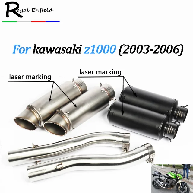 motorcycle exhaust pipe z1000 set shipping slip on mid pipe set race shipping slip