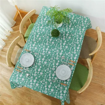

Multiuse Table Cloths for Home Desk Cover Dining Table Cover Outdoor Hotel Tableware Printed Green Color toalha de mesa bordada