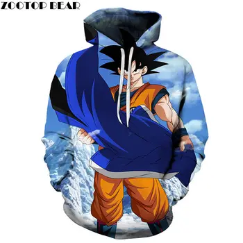 

Wide Leg Boy Goku Hoodies 3D Print Hipster Men Streetwears Casual Cotton DragonBall Anime Sweatshirts Male Sportsuit ZOOTOP BEAR