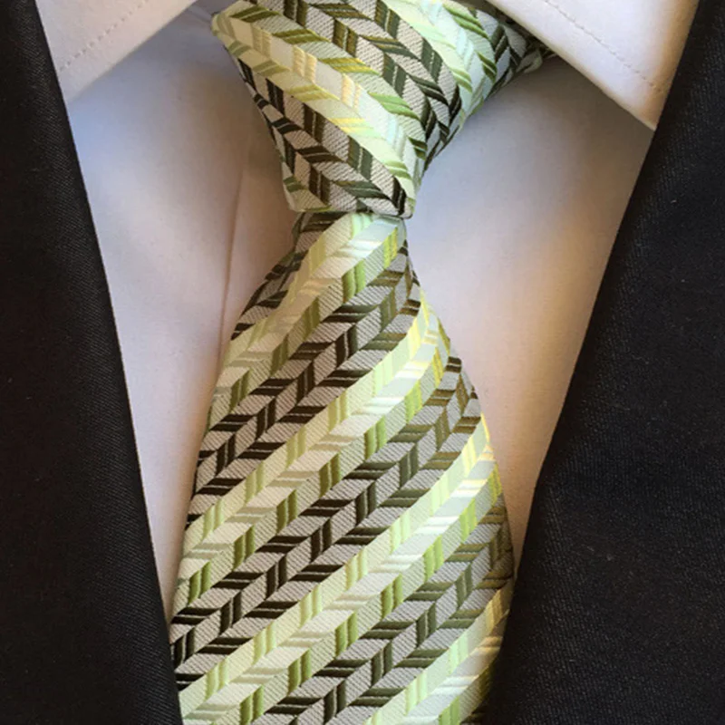 Модный Шелковый мужской галстук 8 см, деловой ГАЛСТУК, классический галстук в полоску для мужчин, свадебные подарки для мужчин