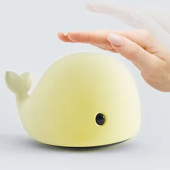 

LED Night Light Motion Sensor Baby USB Cute Whale Rechargeable Children Night Lamp Toy Lights Silicone Safety Dolphin