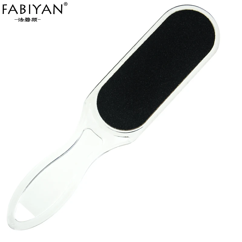

Dual Side Sandpaper Clear Plastic Handgrip Callus Remover Foot Care File Scraper