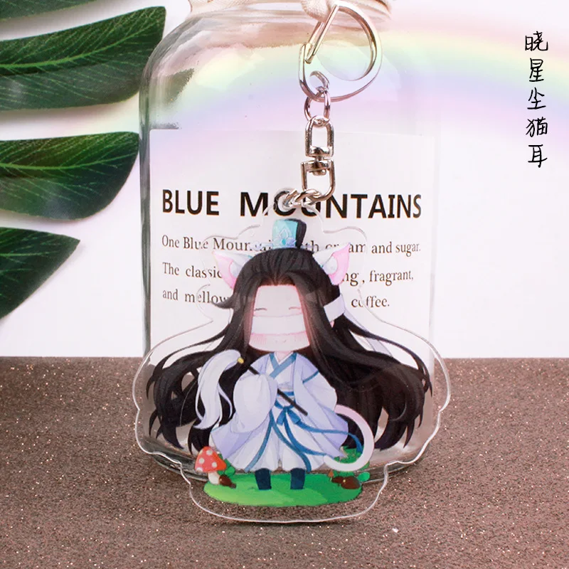 

Anime Grandmaster of Demonic Cultivation keychain Lan Wangji Wei Wuxian Jiang Cheng Jin Guangyao Acrylic key chain funny cartoon