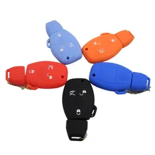 2ps Silicone Key Cover For Mercedes For Benz Fob Remote Case Of Smart A C E