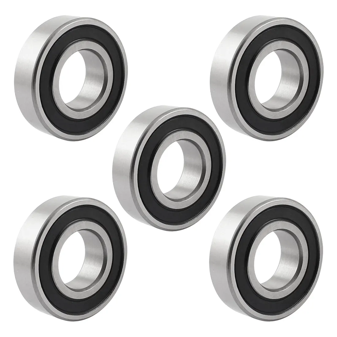 

5Pcs 6205Rs 52Mm X 25Mm X 15Mm Rubber Sealed Single Row Deep Groove Ball Bearing For Electric Motor