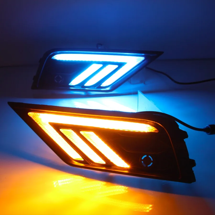 Car DRL for Volkswagen Tiguan 2017 2018 3 Colors LED Daytime Running
