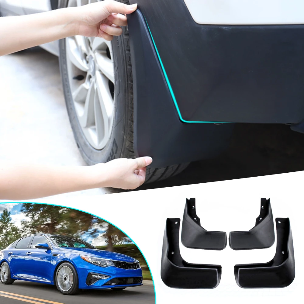 

4Pcs Car front Rear Fender Flares Splash Guards Mud Flaps Mudguard For Kia Optima 2015 2016 2017 2018 Auto Mudflaps Mudguards