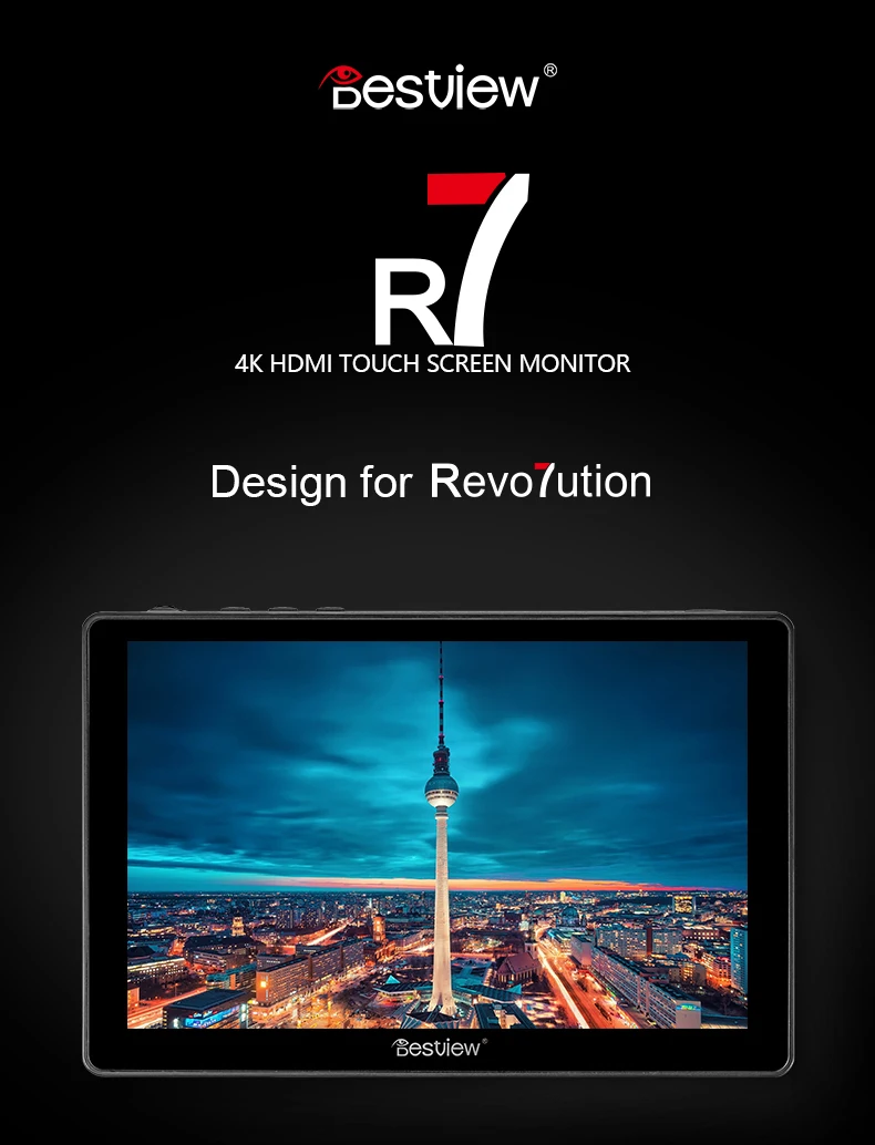 Bestview R7 7 اینچ 1920x1200 دوربین فیلمبرداری DSLR مانیتور برای دوربین نیکون سونی پاناسونیک 4K مانیتور HDMI LCD صفحه نمایش لمسی کامل