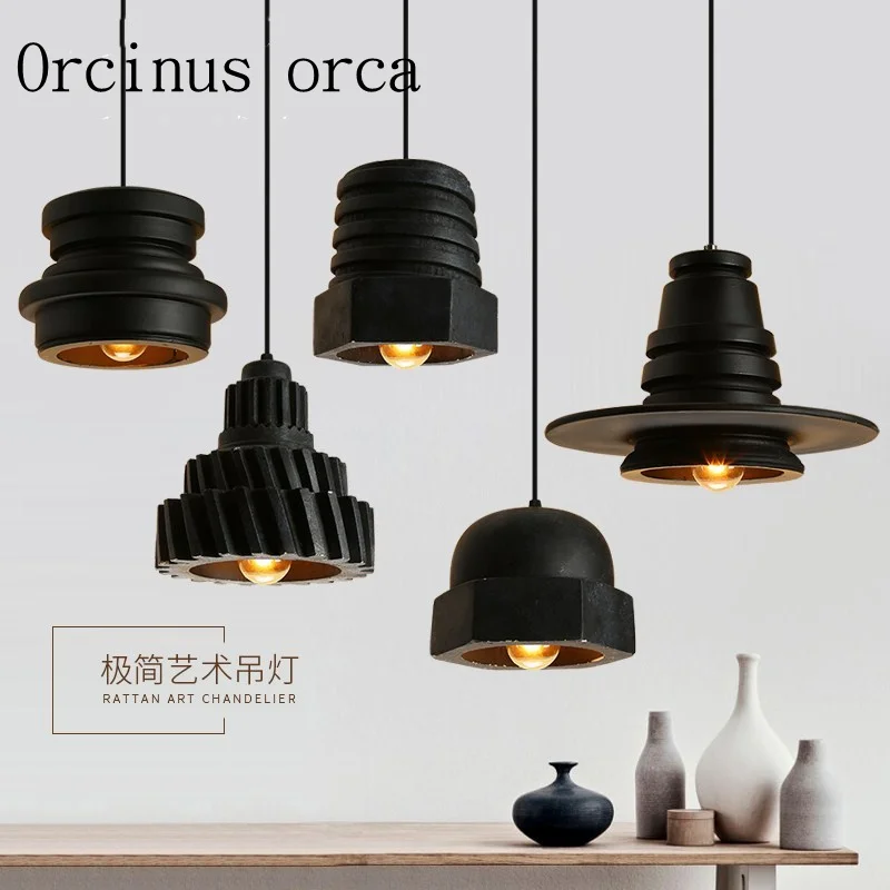 

American retro single head chandelier restaurant bar coffee shop industrial wind nostalgia creative nut chandelier