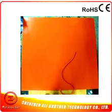 1200*1200*1,5 мм большой размер кровать с подогревом для печатной машины Гибкая силиконовая Резина нагреватель 110 в 4000 Вт 1000 мм свинцовая проволока с 1 стороны