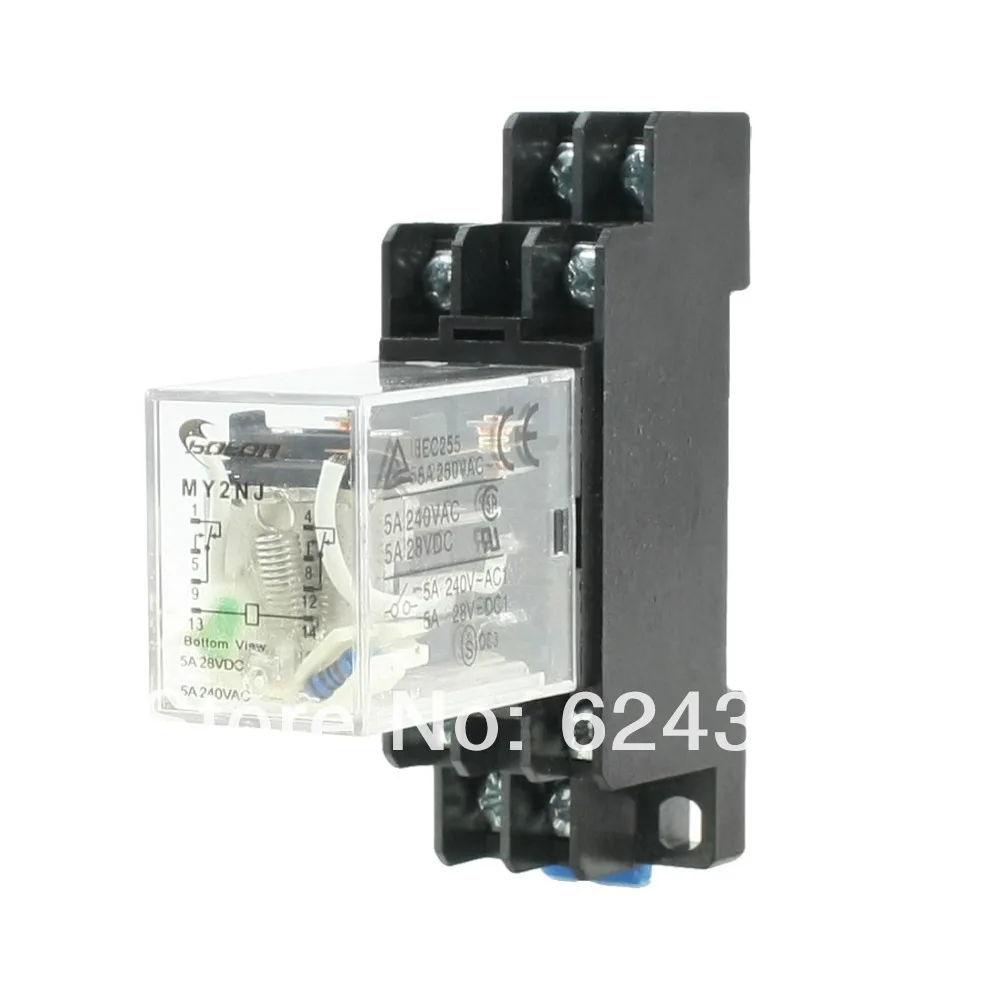Socket Base DC 12V Coil 5A Power Relay Electromagnetic Relay
