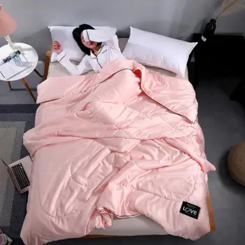 

Summer Pure color Air Conditioner Cool Thin Quilt Comfortable Home Textile Bedding Comforters Duvets