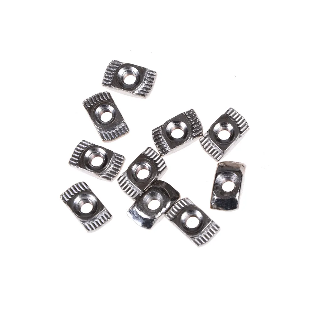 

M3-M5 T-Nut Hammer Head Block Nuts for 20 Serie Aluminum Profile Extrusion DIY Connectors Slot 10pcs/lot Silver