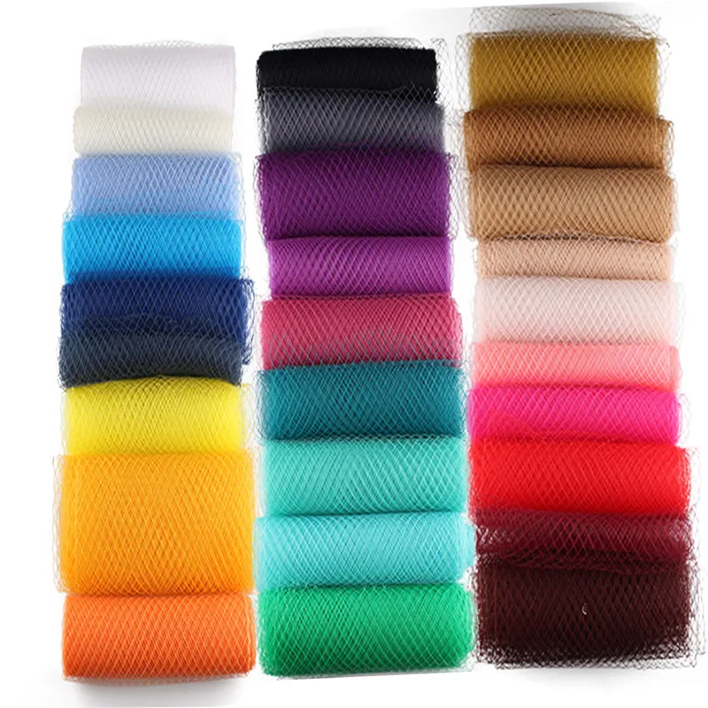 25cm*1yard Wedding Millinery Netting Russian Birdcage Veil DIY Fascinator Hat Trimming Hair Accessories Tulle Dress Fabric