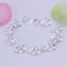 H179 925! серебряный браслет 925 серебряные модные ювелирные украшения с инкрустацией браслет с цветами сливы/aygajpna auuajmba