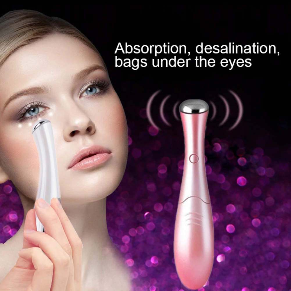 

Electric Massager Elimination Pockets Eye Vibration Thin Face Magic Stick Anti Wrinkle Dark Circle Eye Roller Care Tool TSLM2