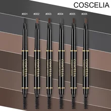 COSCELIA стойкий 6 цветов карандаш для бровей водонепроницаемый тени для бровей черный коричневый карандаш для бровей Макияж набор для бровей