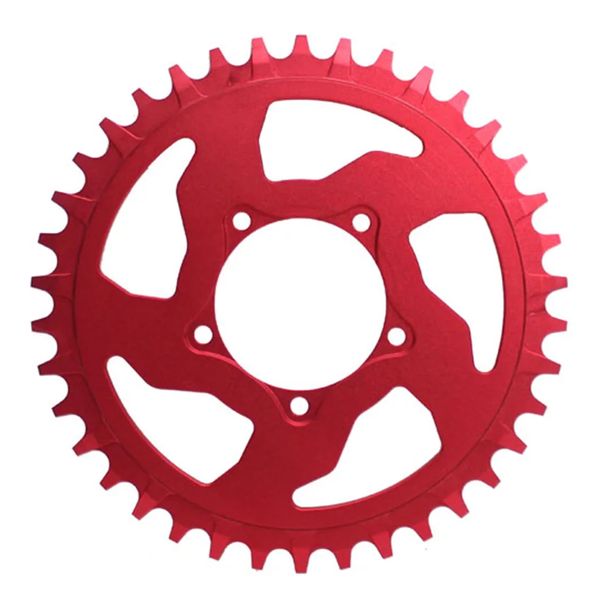 RisunMotor заказной алюминиевый сплав CNC 38 т цепное колесо для BAFANG BBS01 BBS02 Средний привод двигателя Электрический велосипед Конверсионные Комплекты - Цвет: Red