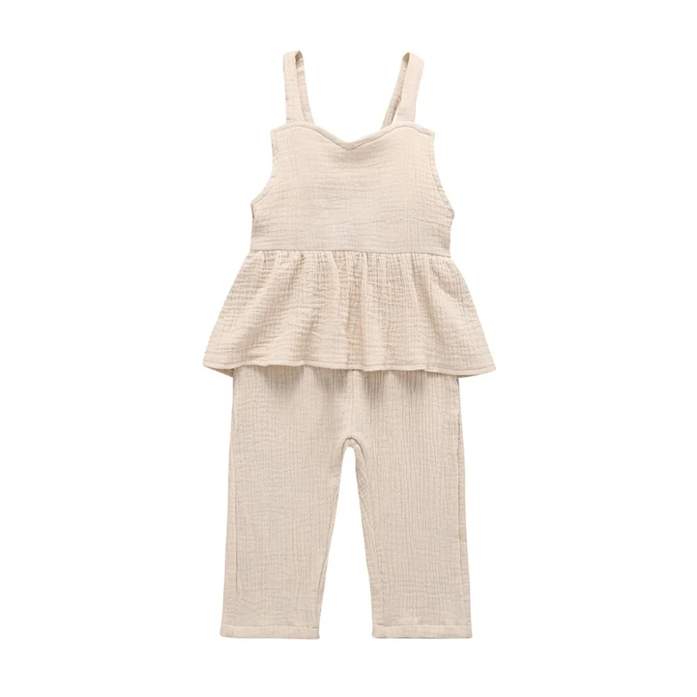 

2019 Summer Ins Fashion Kids Girls Boys Sets Linen Casual Sets Tops+Pants Cute Children Toddler Clothing Sets Baby's Clothes set