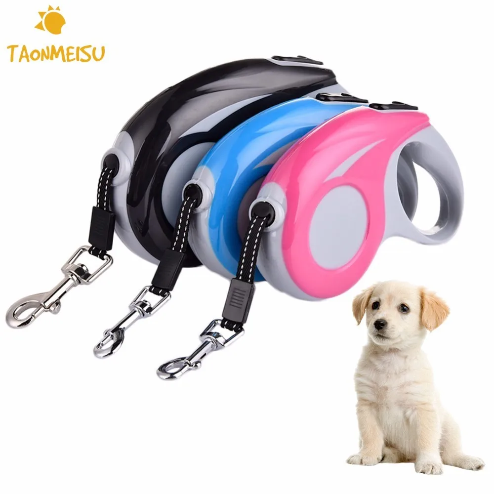 Pet Supplies ABS Dog Collar Leash 3/5 Meter Automatic Retractable Harness Durable Puppy Patrol Rope Walking Cat Traction|leash harness|retractable