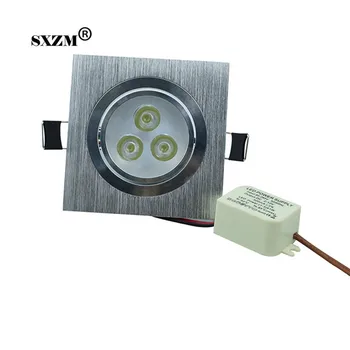 

3W Square Ceiling downlight Epistar LED ceiling lamp Recessed Spot light AC110V 220V for home lighting White/Natural White