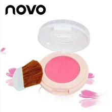 NOVO бренд монохромные матовые румяна пудра палитра и Кисть для макияжа щек Минеральные румяна макияж тонкий и шелковистый
