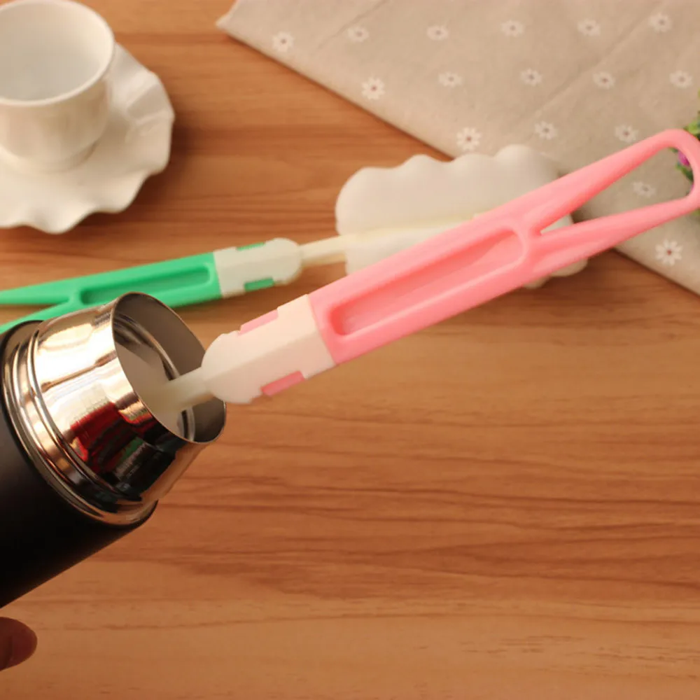 Jual Bayi Kelas Tinggi Bersih Spons Anak Khusus Sikat Botol dengan Handle Cleaning Peralatan Sikat Kaca Sikat Khusus Dropshipping