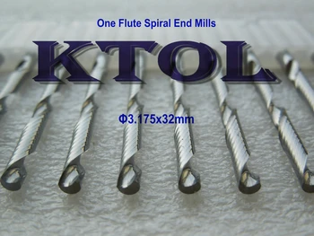 

Clean! 10pcs 3.175*32mm Single Flute Tools for CNC Millinging Machine,Carbide Cutting Tool CNC Router Bits Wood Milling Cutter