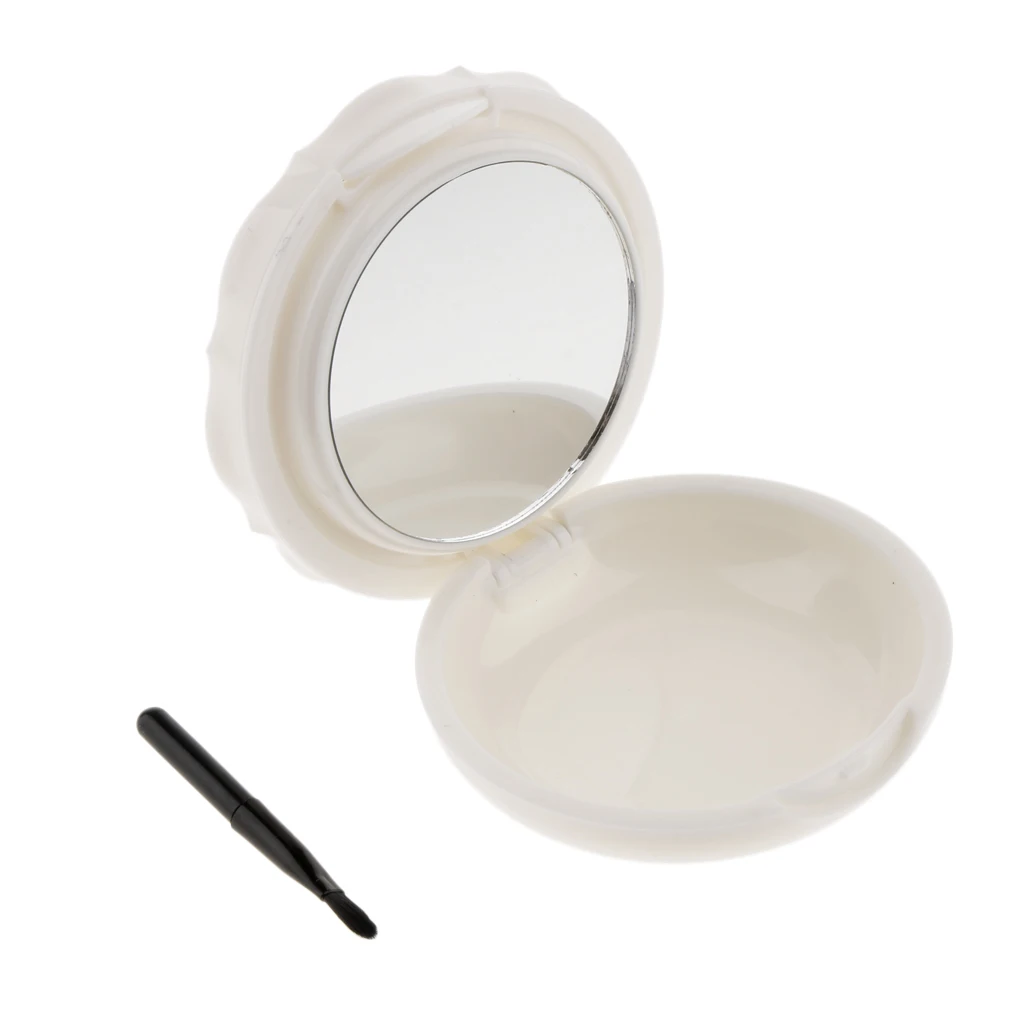 5 Slots Empty Eyeshadow Palette, Make Up Container Pallet with Aluminum Pans for Powder Container & Brush Set 