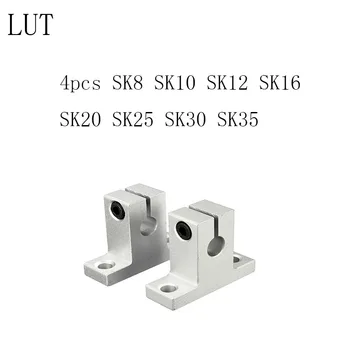 

4pcs/lot SK8 SK10 SK12 SK16 SK20 SK25 SK30 SK35 8mm SK8 linear bearing rail shaft support Table CNC Router SH8A 3D printer Part