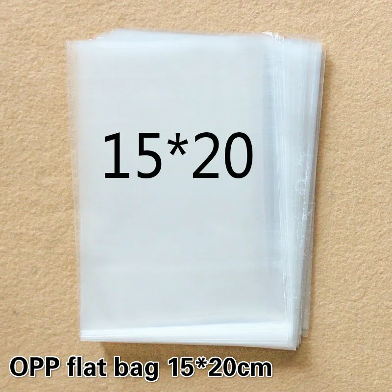 100 шт Ясно целлофан сумки 15x20 см прозрачные Opp косметический прозрачный