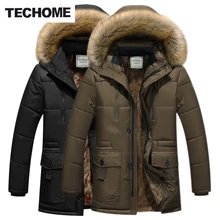 Зимние Повседневные хлопковые куртки 3 цвета размера плюс XXXXL на молнии, утепленное пальто с меховым воротником, мужские куртки baixa и теплые зимние куртки