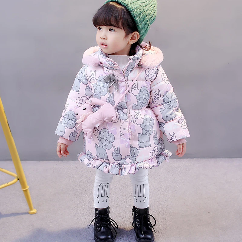 High-Quality-Winter-printing-Flower-Baby-Outerwear-Clothes-Girls-Jacket-Children-Coat-cartoon-lovely-baby-kids