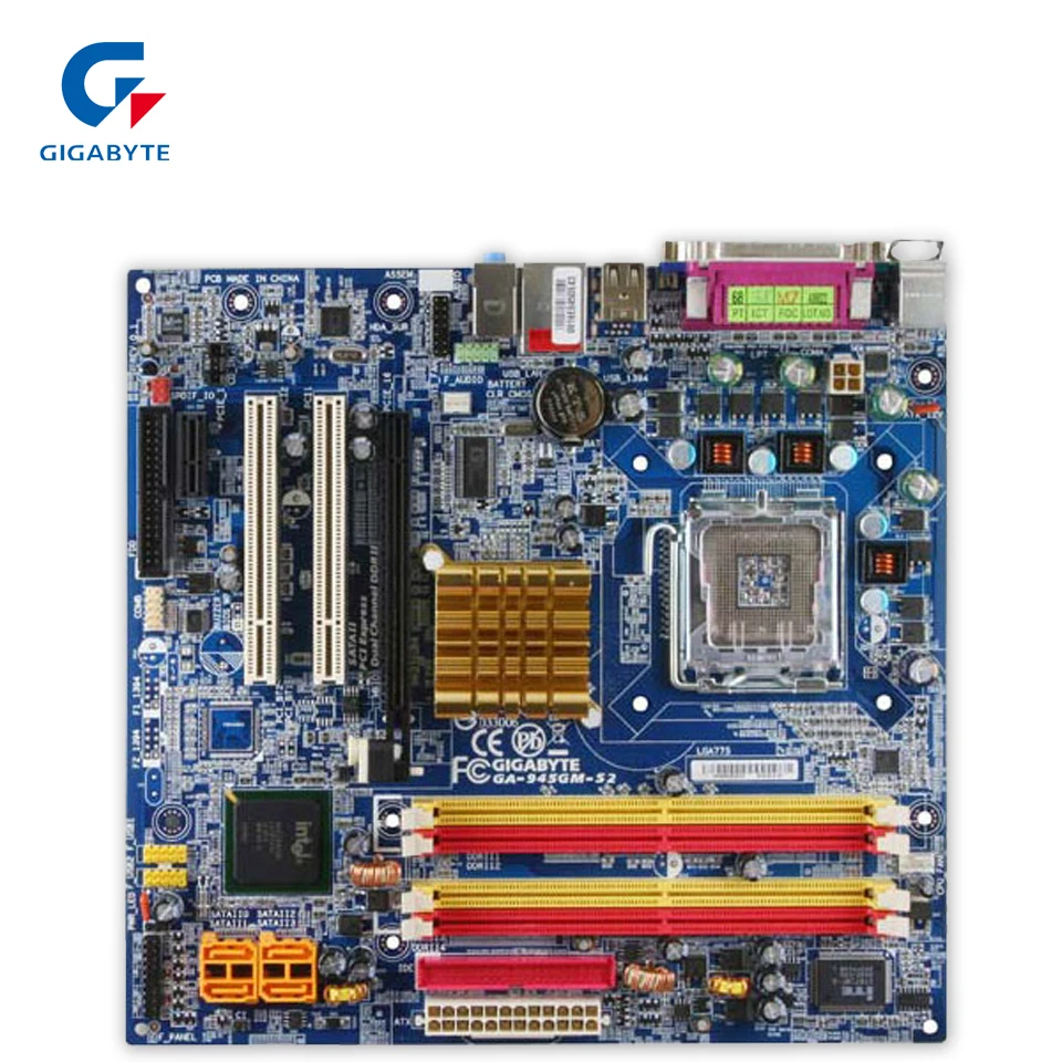 Оригинальный Gigabyte GA-945GM-S2 рабочего Материнская плата 945GM-S2 945 г LGA 775 DDR2 micro atx 100%