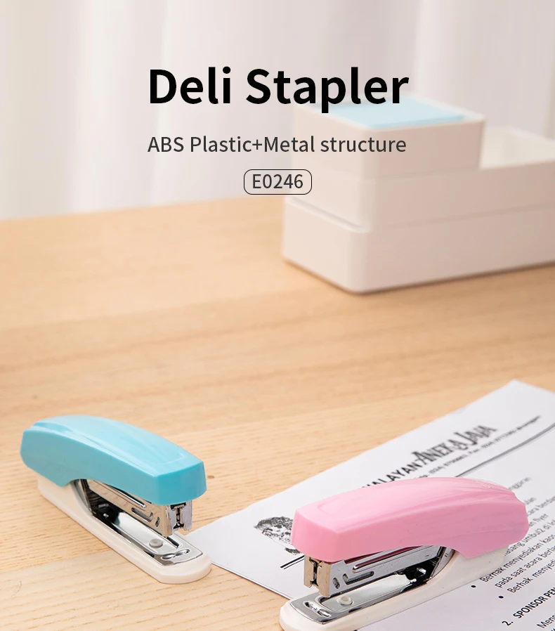 Deli E0246 компактный степлер #10 для школы и офисный степлер