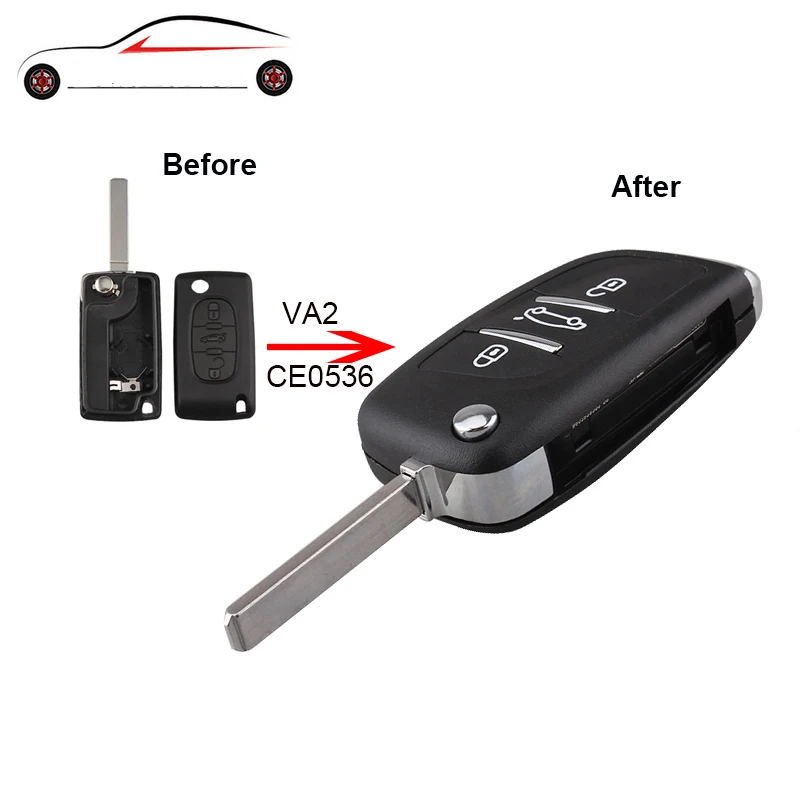 GORBIN 3 кнопки раскладной ключ чехол для Citroen C4 C2 флип дистанционного ключа от