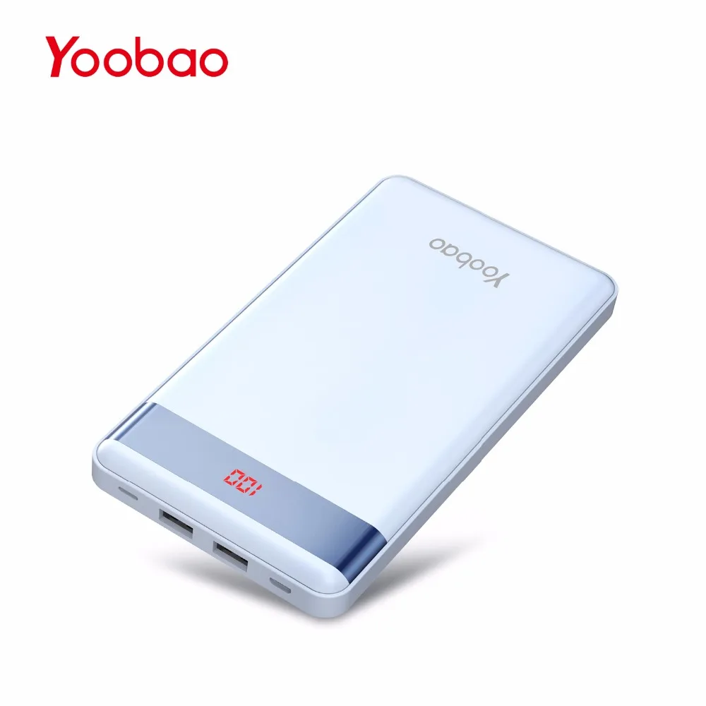 Kopen Yoobao Power Bank 20000 mah Voor Xiao mi mi slanke pover Bank Draagbare Oplader Externe Batterij Poverbank Voor Iphone 7 6 5 4 SE Telefoon