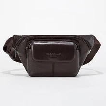 Золото коралл натуральная кожа Повседневное Для мужчин поясная сумка чехол для телефона Для мужчин сумка поясная сумка поясной обхват бедер; обхват талии пакет телефонные чехлы