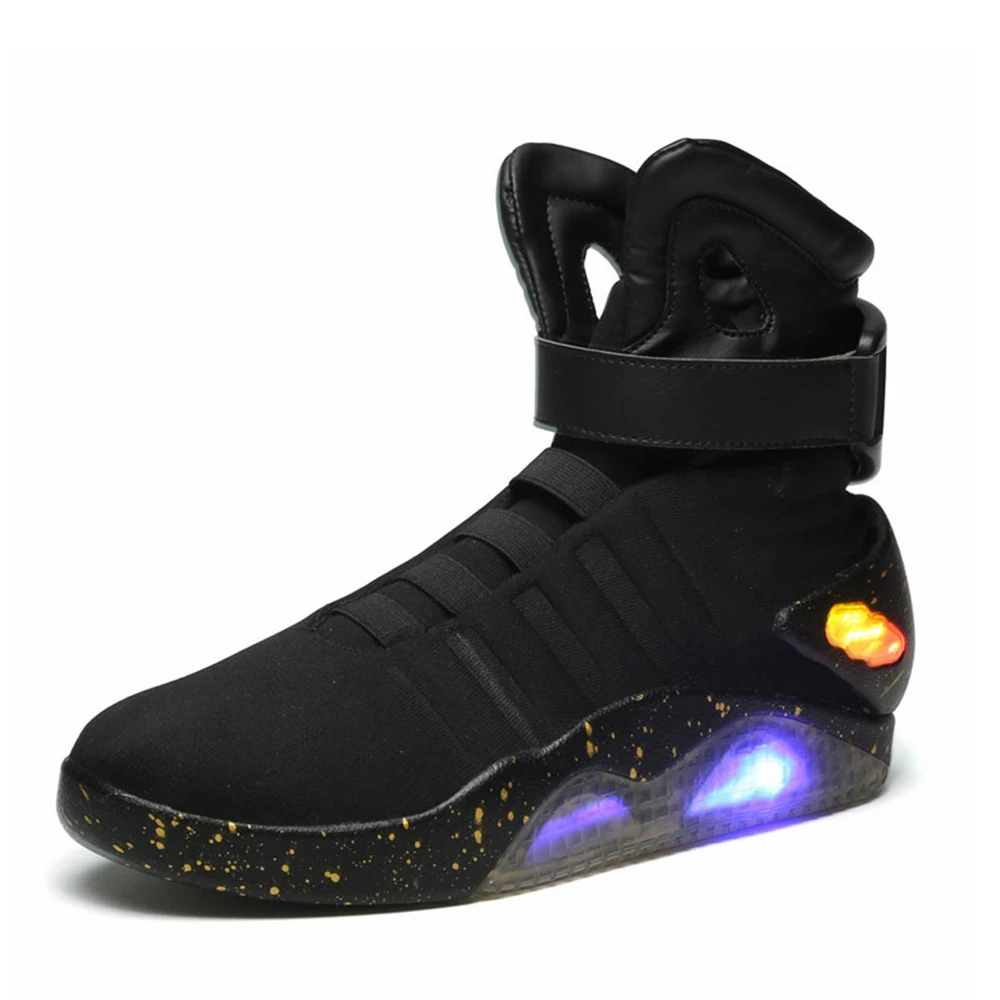 Обувь Marty McFly в японском стиле мужские кроссовки с подсветкой спортивная обувь